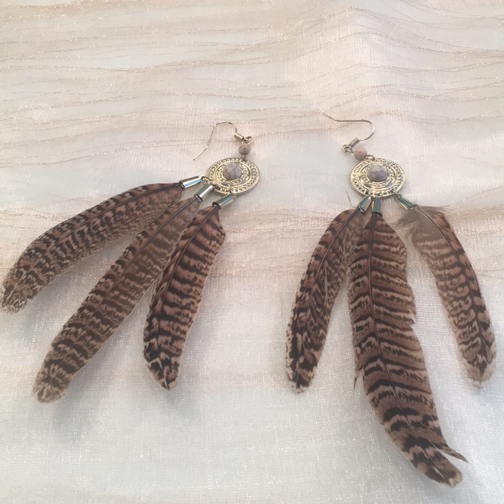 Boho Feather Earrings